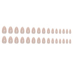 Warm Taupe Pearl Chrome Almond Press-On Nails | 30 Pcs + Free Kit