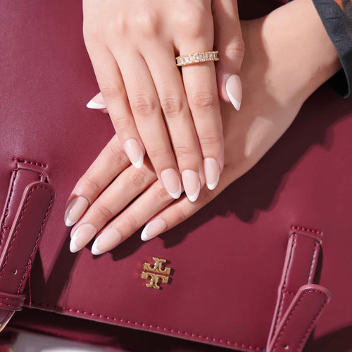 Classic White French Tip Press-On Nails | 30 Pcs + Free Kit