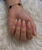 Soft Pink Jelly Ombre Glossy Almond Press-On Nails | 24 Pcs + Free Kit