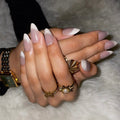 Mocha Brown Glossy Short Round Press-On Nails | 24 Pcs + Free Kit