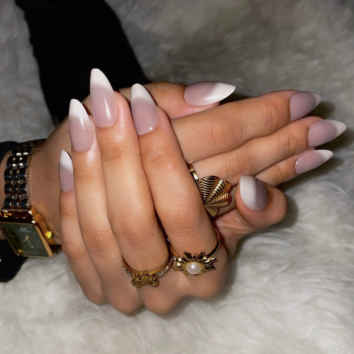Mocha Brown Glossy Short Round Press-On Nails | 24 Pcs + Free Kit