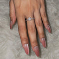 Rose Pink Pearl Shimmer Medium Almond Press-On Nails | 30 Pcs + Free Kit