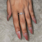 Rose Pink Pearl Shimmer Medium Almond Press-On Nails | 30 Pcs + Free Kit