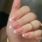 Classic White French Tip Press-On Nails | 30 Pcs + Free Kit